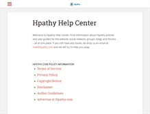 Tablet Screenshot of help.hpathy.com
