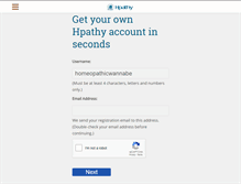 Tablet Screenshot of homeopathicwannabe.hpathy.com